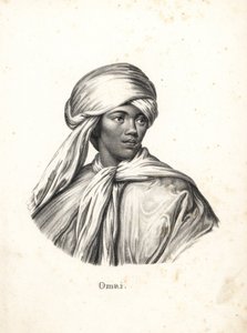 Mai veya Omai, genç Ra'iatean adam, Society Adaları, türbanlı ve pelerinli. Ahu-toru'dan sonra Avrupa'yı ziyaret eden ikinci Pasifik Adalı. Heinrich Rudolf Schinz'in Illustrated Natural History of Men and Animals kitabından Karl Joseph Brod by Karl Joseph Brodtmann