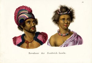 ಹವಾಯಿಯ ಜನರು, 1824 ಟರ್ಕಿ by Karl Joseph Brodtmann