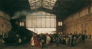 Bir Trenin Viyana Kuzeybatı İstasyonuna Gelişi, 1875 by Karl Karger
