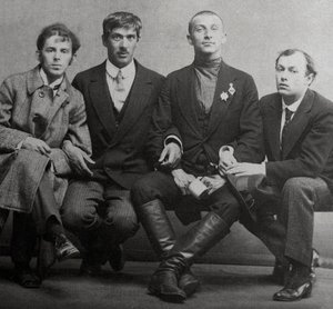 Osip Mandelstam, Korney Chukovsky, Benedikt Livshits ve Yury Annenkov, 1914