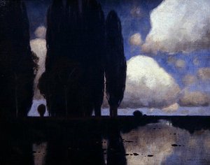 Rheinland Sahnesi (tuval üzerine yağlı boya) by Karl Kustner