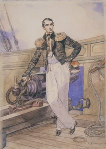 Vladimir Alekseyeviç Kornilov, Themistocles gemisinde, 1835 by Karl Pavlovich Bryullov