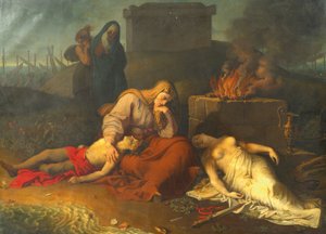 Hecabe, çocukları Polyksena ve Polydoros