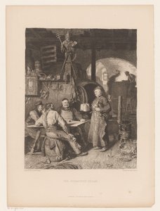 Bir mahzende bir masanın etrafında erkekler Manastır mahzeni (nesne üzerindeki başlık) by Karl Vaditz
