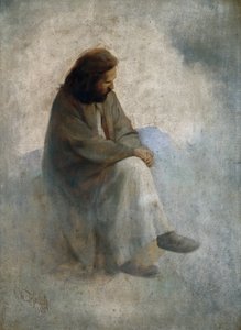 Diefenbach, Karl Wilhelm (1851-1913) tarafından Mesih olarak otoportre. Tuval üzerine yağlıboya