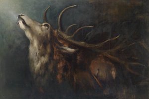 Ölen geyik by Karl Wilhelm Diefenbach