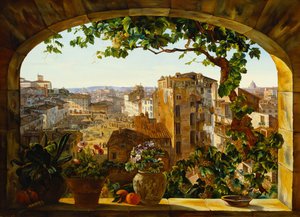 Piazza Barberini, Roma, 1830 by Karl von Bergen