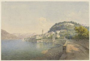 Como Gölü üzerinde Bellagio by Karoly Lajos Libay