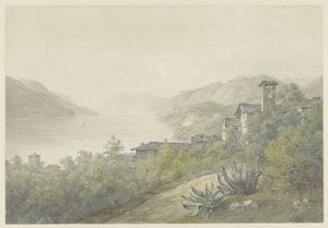 Como Gölü'ndeki Bellagio parkından manzara by Karoly Lajos Libay