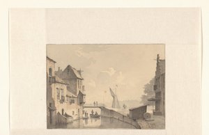 Bir şehirde bir kanal görünümü by Kasparus Karsen