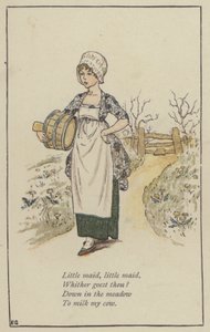 Küçük hizmetçi, küçük hizmetçi (renkli taş) by Kate (after) Greenaway
