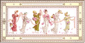 Boynunda sarı bir eşarp olan bir çocuğun Viktorya dönemine ait bir tebrik kartı, 1880 dolayları by Kate Greenaway