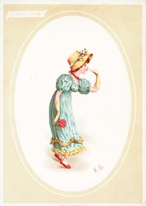 Tebrik kartı (chromolitho) by Kate Greenaway