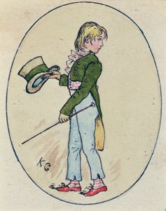 Sevgililer Günü, 1914 için çizim (kağıt üzerinde wc) by Kate Greenaway