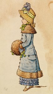 Sunday Best - mavili genç kız by Kate Greenaway