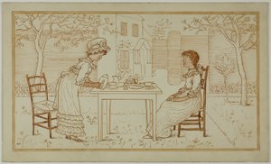 Dışarıda İki Kişilik Çay Partisi by Kate Greenaway