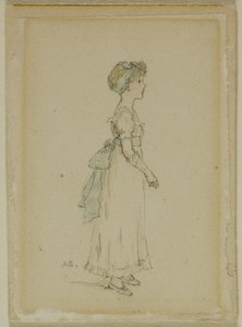 Mavi Kurdeleli Genç Kız by Kate Greenaway