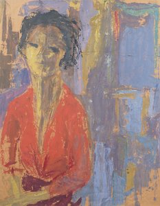 Dalgın Sakin (kağıt üzerinde yağlı boya) by Kate Yates