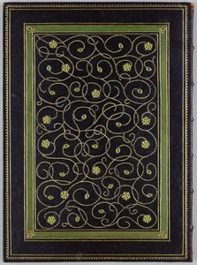 Emery Walker'ın (1851-1933) 1911 (deri ve altın) tarafından 'Basımın Kısa Tarihi' kapağı by Katharine Adams