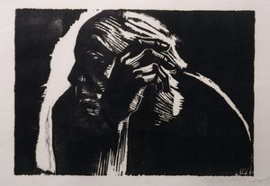 otoportre; Kendi kendine eğitim, 1924 by Käthe Kollwitz