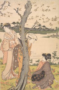 Genç Çiçeklerin Toplanması, 18. Yüzyılın Sonları. by Katsukawa Shuncho