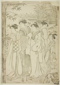 Bambu Korusunun Yedi Bilgesinin Parodisi by Katsukawa Shuncho