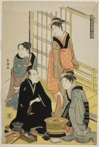 Kar, "Kar, Ay ve Yüzen Dünyanın Çiçekleri (Ukiyo setugekka)" serisinden by Katsukawa Shuncho