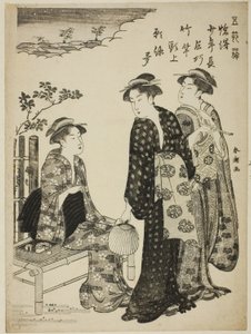 Tanabata Festivali, "Beş Festival Gününün Eğlenceleri (Gosetsu asobi)" serisinden by Katsukawa Shuncho