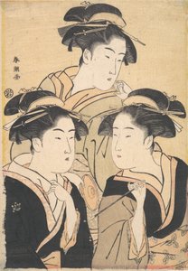 Üç Güzel, 18. yüzyılın sonlarında. by Katsukawa Shuncho