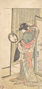 El Aynasında Yansımasına Bakan Bir Fahişe, ca. 1787. by Katsukawa Shun