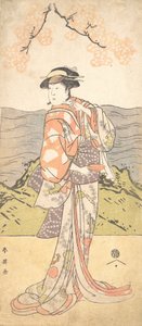 Dördüncü Iwai Hanshiro Bir Kiraz Ağacının Altında Duran Bir Kadın Olarak, ca. 1792 by Katsukawa Shun