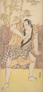 Dramatik Bir Tutumda Duran Bir Adam Olarak İkinci Ichikawa Komazo, yaklaşık. 1790., yaklaşık 1790. by Katsukawa Shunko