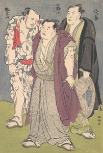 Üç Sumo Güreşçisi: Onogawa, Seimiyama ve Yatsugamine, yak. 1790
