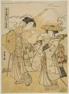 Sekizinci Perde: Gelin Yolculuğu, "Sadık Hizmetlilerin Hazinesi (Chushingura)" oyunundan by Katsukawa Shunsho