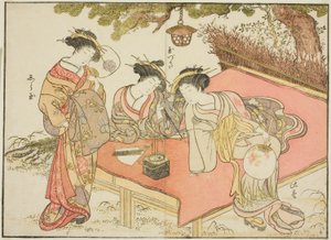 Yadaya'nın Nezaketleri, "Zevk Alanlarının Güzel Kadınlarının Aynası (Seiro bijin awase sugata kagami)" kitabından, cilt. 1 by Katsukawa Shunsho