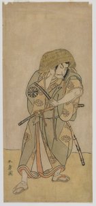 Kabuki Aktörü Nakamura Nakazo I Kılık değiştirmiş bir Samuray olarak, Edo dönemi, 1770