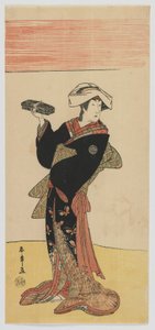 Kabuki Aktörü Nakamura Riko, Edo dönemi, c.1791-92 (renkli tahta baskı) by Katsukawa Shunsho