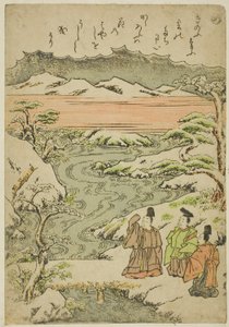 "Moda Brocade Resimlerde Ise Masalları (Furyu nishiki-e Ise monogatari)" dizisinden "Ben" by Katsukawa Shunsho