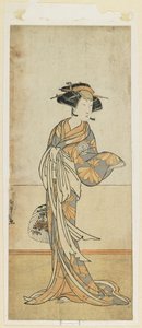 Bir Kadın Rolünde Segawa Kikunojo, 18. yüzyılın sonlarında by Katsukawa Shunsho
