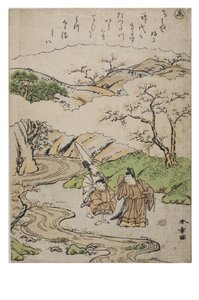 Hece - Modaya Uygun Brokar Baskılarda Ise Masalları serisinden biz, c.1770-1773 (kağıt üzerine tahta blok) by Katsukawa Shunsho