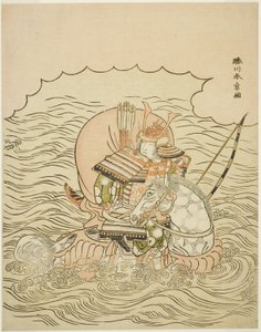 Hira no Atsushiri Jin g Ah asistanı ve Tese A by Katsukawa Shunsho