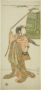 Aktör Arashi Hinaji I "Musume Dojo-ji" (Dojo Tapınağındaki Bakire) Dans Ediyor by Katsukawa Shunsho