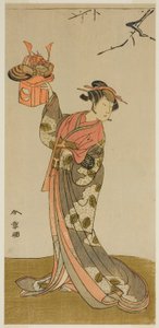 Tee c ve r Arashi Nichinanji Doctor Hananoi üyesi olarak Tee Py Goshozakura Horikawa sitesi, Performe d Atte Ichimura Tee r üyesi Teeforth Gate th, 1773 by Katsukawa Shunsho