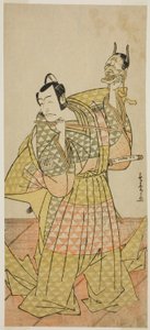 Tee c ve r Ichikawa Dan Juro V Kudo Suketsu üyesi olarak Tee Py toplantı pozisyonu Soga, Performe d Atte Nakamura Teer üyesi Tefirst Gate th, 1778 by Katsukawa Shunsho