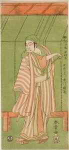 Aktör Ichikawa Danzo III, Play Sakai-cho Soga Nendaiki'de Kayıkhane Adamı Kurofune Chuemon rolünde, Nakamura Tiyatrosu'nda İlk Ayda Gösterilen, 1771 by Katsukawa Shunsho