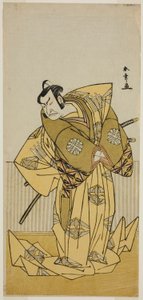 Aktör Nakamura Nakazo I - Kudo Sukestune (?) Oyunda Kokimazete Takao Soga (?), Ichimura Tiyatrosu'nda Gösterilen (?) by Katsukawa Shunsho