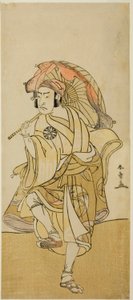Onmaya Kisanda rolündeki Aktör Nakamura Nakazo I, Play Chigo Torii Tobiiri Kitsune
