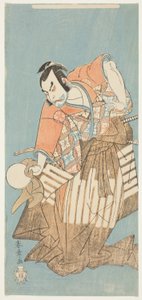 Aktör Nakamura Nakazo I, "Ima o Sakari Suehiro Genji (Genji Klanı Şimdi Zirvesinde)" oyununda Osada no Taro rolünde by Katsukawa Shunsho