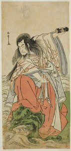 Aktör Onoe Matsusuke I, Kitekaeru Nishiki no Wakayaka oyununda Emekli İmparator Sutoku rolünde, Nakamura Tiyatrosu'nda On Birinci Ayda Gösterilen, 1780 by Katsukawa Shunsho