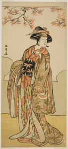Aktör Osagawa Tsuneyo II Oyun Tarihinde Onoe no Mae rolünde Nishiki Tsui no Yumitori, On Birinci Ayda Morita Tiyatrosunda Gösterilen, 1778 by Katsukawa Shunsho